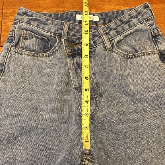 12th Tribe Womens Size S Dylan Light Wash Denim Asymmetrical Cross Over Jeans - Picture 13 of 16